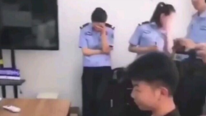 Look how scared the police officer got!!