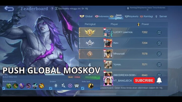 GAMEPLAY TOP GLOBAL MOSKOV - Mobile Legends #mobilelegends #bangjeckmlbb #shorts