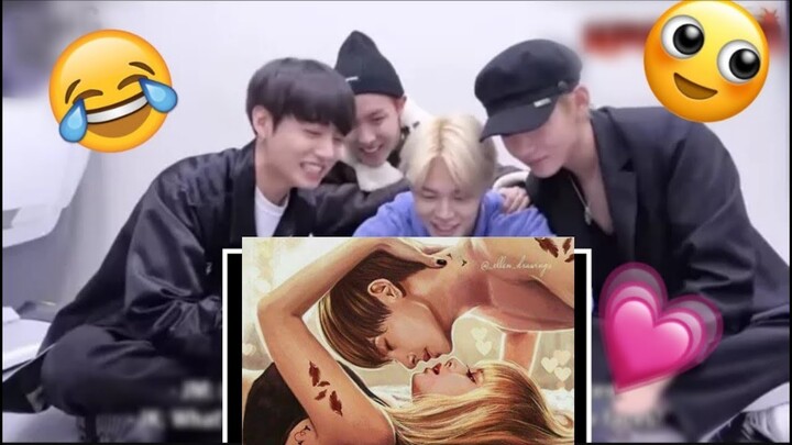 BTS reaction on ■ LizKook Fan made Video (Edit) Blackpink