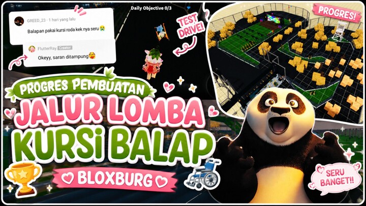 Progres Pembuatan Jalur Lomba Kursi Balap di Bloxburg Roblox