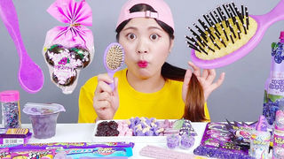 อาหารสีม่วง แปรงผมกินได้ DONA Mukbang โดนาไทย