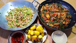 Cơm Chiều Miền Quê • TÉP BẠC Xào NĂN BỘP • Gà Kho Rau Răm | MTQH