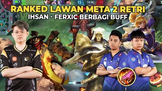 MELAWAN PARTY IHSAN - FANI DAN FERXIC - ALDOUS YANG MENGGUNAKAN SPELL RETRI!! - MLBB