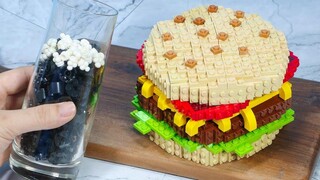 LEGO Burger IRL \ เลโก้ชีวิตจริง - การทำอาหารแบบสต็อปโมชั่น & เลโก้ ASMR