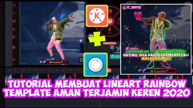 TUTORIAL MEMBUAT LINEART RAINBOW TEMPLATE KEREN!! EDIT VIDIO FREEFIRE
