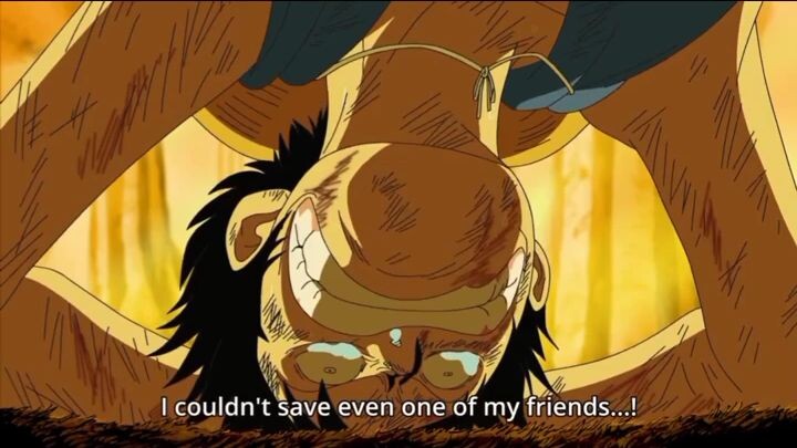 this is a one sad moment of one piece