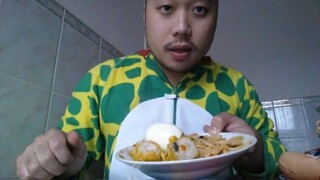 ASMR EATING SOUNDS - SPAGHETTI, SIU MAI, EGG IN HOMEMADE TOMATO SAUCE(TEST MY CO