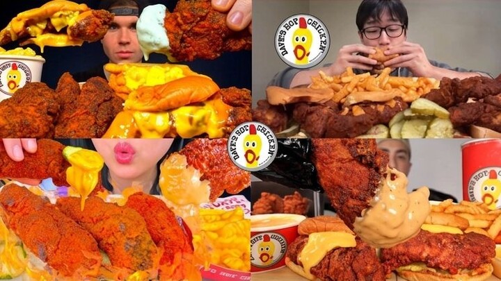 DAVE’S HOT CHICKEN COMPILATION MUKBANG ASMR | SPICY, CRISPY & JUICY EATING SOUNDS