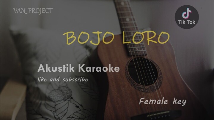 Abang Biru Lampune Disko || BOJO LORO - Didi Kempot ( Akustik Karaoke ) Female Key