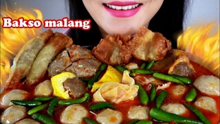 ASMR BAKSO MALANG part 2 PEDAS RAWIT IJO | INDONESIAN FOOD | ASMR MUKBANG INDONESIA