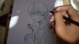 draw anime todoroki ,Boku no Hero academie