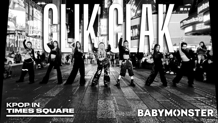🕶️ Ultra-accurate cover dance of BABYMONSTER’s “CLIK CLAK” in Times Square, NYC! Did they just blow 