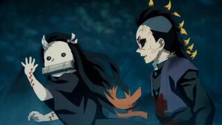 Nezuko raised her hand to signal her allies. She is so cute.