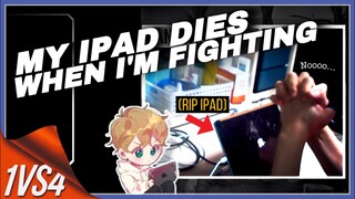 [1vs4] My iPad Turned Off While Fighting😨 | PUBG MOBILE