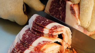 เนื้อซี่โครงเกาหลี 1 มม & เนื้อสันนอก / 1 มม ซี่โครงหมูเกาหลี & เนื้อสันนอก - อาหารข้างทางเกาหลี