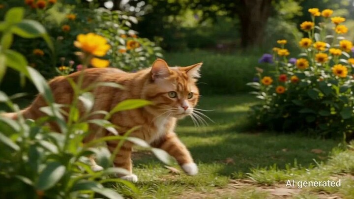 HELLO TV - Con mèo đuổi theo con bướm vàng