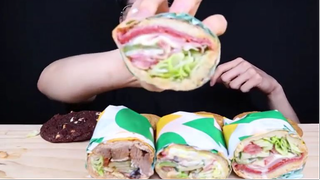 mukbang bánh sandwich #amthuc #monngon