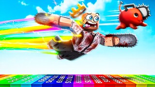 FLY RACE But CHAINSAW MAN Helps Me In Roblox