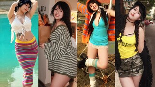 Weighing just 60 kg, she's the belle of the village! Her New Year outfit is so spicy it'll light up 