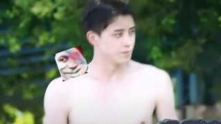 【敖瑞鹏】紧身黑衣西服宽肩细腰八块腹肌的哑巴男友