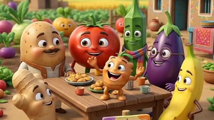 Cartoon Vegetables Party!