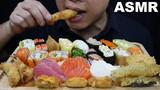 ASMR EATING 🍣🍤🥢 ASSORTED SUSHI & SASHIMI WITH TEMPURA | NO TALKING | CRUNCHY SOUNDS