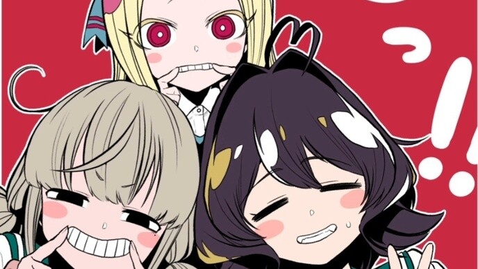 A family of three (official photo), look at the butterfly Kris! "Longing to Become a Magical Girl"