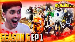 "IT ALL STARTS NOW" MY HERO ACADEMIA SEASON 6 EPISODE 1 REACTION!