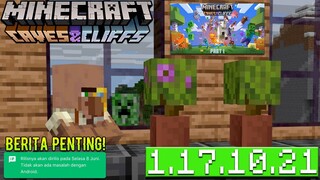 UPDATE! MINECRAFT VERSI 1.17.10.21 TERBARU! | BERITA PENTING! + GLOW SIGN & POTTED AZZALEA!