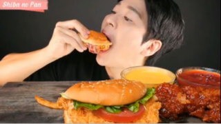 Hamburger, gà và 2 loại xốt phần 3 #mukbang