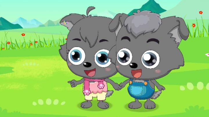 "Pleasant Goat and Big Big Wolf" Xiao Huihui and Xiao Xiangxiang are taking a walk flash animation