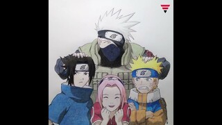 Drawing Team 7 from Naruto #shorts