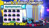 I Made 25 Billion Max Diamonds And Did Insane Trade! - Pet Simulator X Roblox