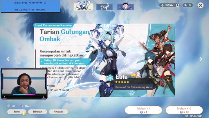 🎬 [Highlight] Gacha Banner Eula Rate Off Sampai Primogem Habis | Genshin Impact Indonesia