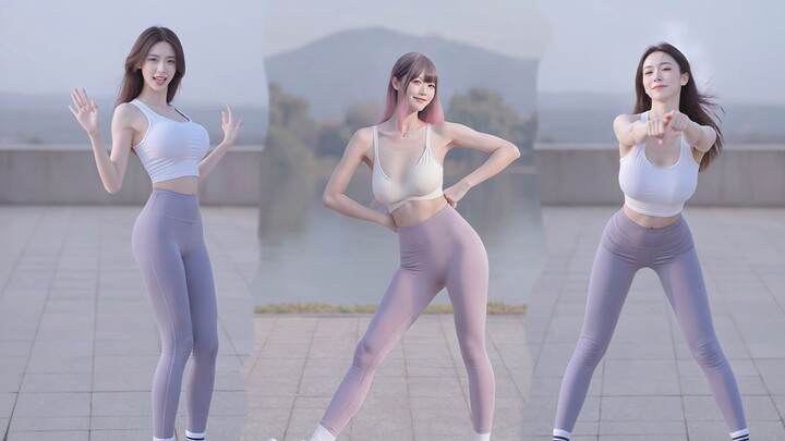 กางเกงโยคะ 【น่ารักขนาดนี้ต้องขอโทษด้วยจริงๆ】เต้นคัฟเวอร์