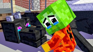 Monster School DRAGON QUEEN และ Fire Baby Zombie Abandoned - Sad Story - Minecraft Animation