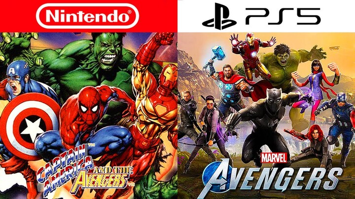 Marvel Avengers Game Evolution 1991 - 2021