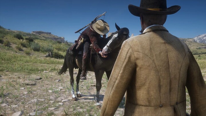 【Red Dead Redemption 2】ถ้าทำให้ม้าที่ NPC จะขี่มีความเข้าใจกันระดับ 1 แล้วเป่านกหวีด จะเกิดอะไรขึ้น?