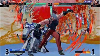 KOF15　チャンピオン　オメガルガール　ジェノサイドカッターコンボ対決　アレコスvsオメガ