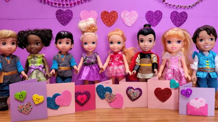 Valentine's day 2022 ! Elsa & Anna toddlers - preparations - Barbie