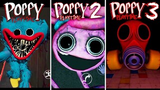 Jumpscare Battle | Poppy Playtime Huggy Wuggy Vs Mommy Long Legs Vs The Gas Mask | All Chapters