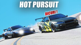 HOT PURSUIT ! SKYLINE R34 TWIN TURBO DI CURI OLEH ORANG MISTERIUS !! GTA V ROLEPLAY