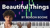Beautiful Things by Benson Boone piano cover + sheet music