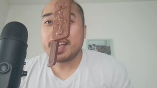 ASMR Eating 2 Flying Chocolate Lollipops Without Using Hands 🍫🍭