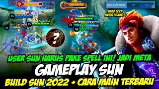 HERO FIGHTER SPLIT PUSH TERBAIK + USER SUN WAJIB PAKE SPELL INI ❗ BUILD GAMEPLAY SUN OFFLANER 2022 ❗