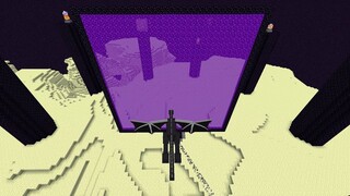 Can the ender dragon enter hell through a portal?