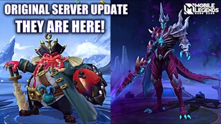 NEW BANE AND OTHER ORIGINAL SERVER UPDATE IS HERE | MOBILE LEGENDS