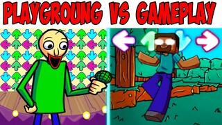 FNF Character Test | Gameplay VS Playground | Baldi | Herobrine | Monika | Tails