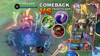 ALPHA " Mecha King Perseus " vs Trashtalker Enemy | Alpha Build 2024 | Mobile Legends