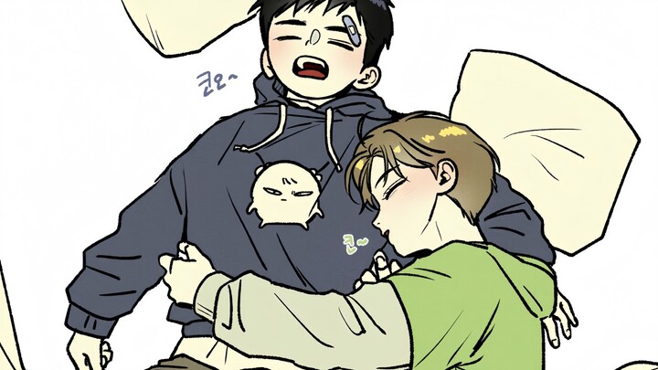 Two babies are handsome from childhood to adulthood
